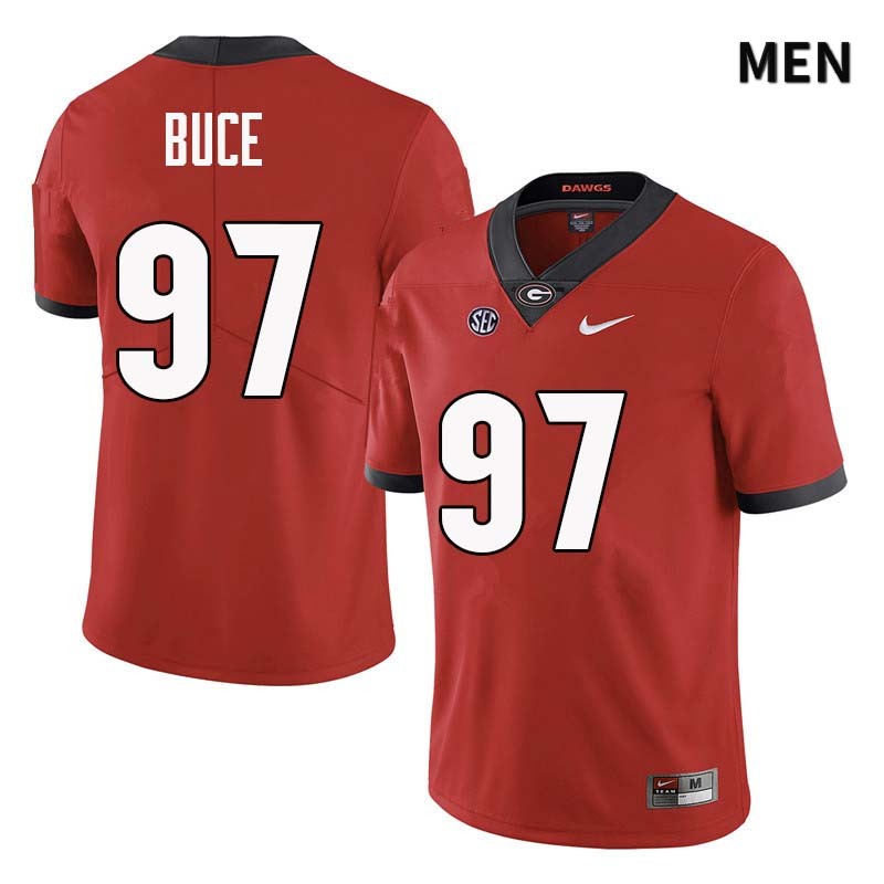 Georgia Bulldogs Men's Brooks Buce #97 Red Stitched College UGA Football Jersey 23NQ017OB